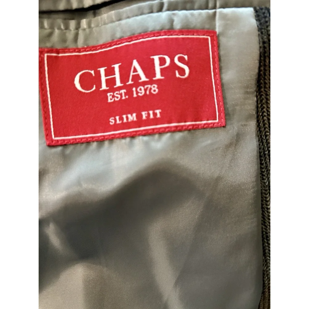 CHAPS Corduroy Blazer Sport Coat Brown 48R 2 But Single Breast 2 Vent Cas